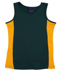 Winning Spirit Casual Wear Bottle/Gold / 8 WINNING SPIRIT TEAMMATE SINGLET Ladies  TS17