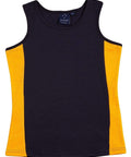 Winning Spirit Casual Wear Navy/Gold / 8 WINNING SPIRIT TEAMMATE SINGLET Ladies  TS17