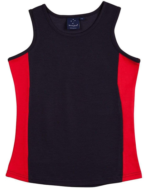 Winning Spirit Casual Wear Navy/Red / 10 WINNING SPIRIT TEAMMATE SINGLET Ladies  TS17