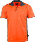 Winning Spirit UNISEX COOLDRY® VENTED POLO PS210 Casual Wear Winning Spirit Orange/Ash 2XS 