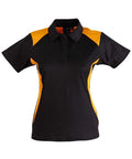 WINNING SPIRIT WINNER POLO Ladies' PS32A Casual Wear Winning Spirit Black/Gold 8 