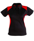 WINNING SPIRIT WINNER POLO Ladies' PS32A Casual Wear Winning Spirit Black/Red 8 