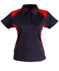 WINNING SPIRIT WINNER POLO Ladies' PS32A Casual Wear Winning Spirit Navy/Red 8 