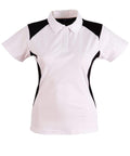 WINNING SPIRIT WINNER POLO Ladies' PS32A Casual Wear Winning Spirit White/Black 8 