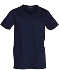 Winning Spirit Mens V-neck Trim Scrub Top M7650 Health & Beauty Winning Spirit Navy/Navy XS 