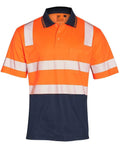 Winning Spirit Work Wear Orange/Navy / 2XS Winning Spirit UNISEX TRUEDRY® biomotion segmented polo SW73