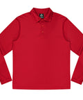 Aussie Pacific Botany Men's Long Sleeve Polo Shirt 1316 Casual Wear Aussie Pacific Red S 