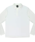 Aussie Pacific Botany Men's Long Sleeve Polo Shirt 1316 Casual Wear Aussie Pacific White S 