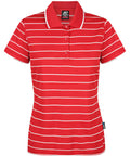 Aussie Pacific Vaucluse Lady Polos 2324  Aussie Pacific RED/WHITE 6 