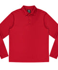Aussie Pacific Botany Kids Long Sleeve Polo Shirt 3316 Casual Wear Aussie Pacific Red 4 