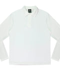 Aussie Pacific Botany Kids Long Sleeve Polo Shirt 3316 Casual Wear Aussie Pacific White 4 