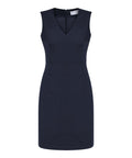 Biz Corporates Womens Sleeveless V Neck Dress 30121 - Flash Uniforms 