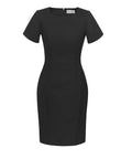 Biz Corporates Women's Short Sleeve Shift Dress 34012 - Flash Uniforms 