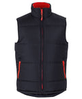 JB's puffer contrast vest 3ACV Casual Wear Jb's Wear Black/Red 2XS 