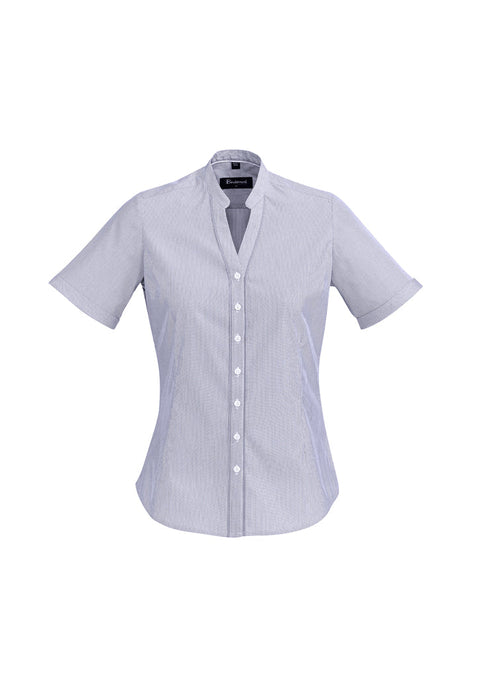 Biz Corporates Bordeaux Womens Short Sleeve Shirt 40112.