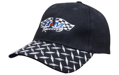 Headwear Cap With Checker Plate Peak X12 - 4044