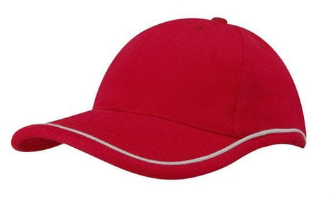 Headwear Bhc W/piping Crown & Peak Cap X12 - 4047