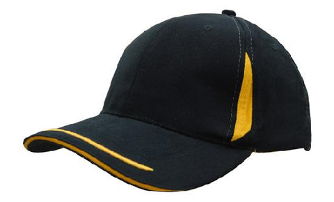 Headwear Cap With Crown Inserts & Sandwich X12 - 4098