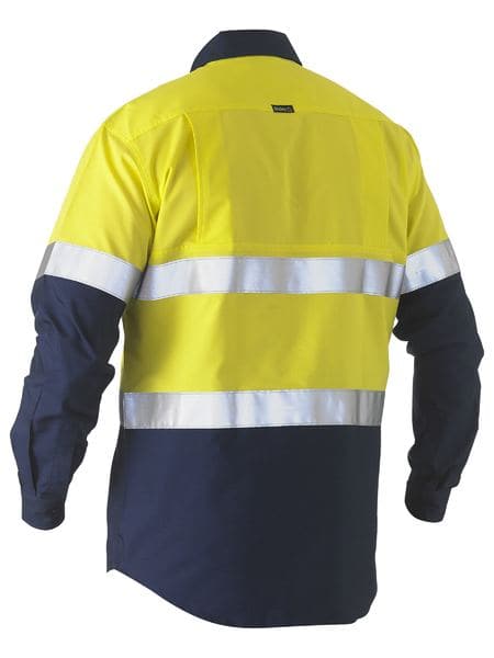 Taped Two Tone Hi Vis Recycled Drill Shirt BS6996T