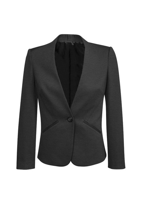 Biz Corporates Women's Single Button Collarless Jacket 61610 - Flash Uniforms 