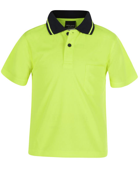 JB'S Workwear Adults Hi-Vis Non-Cuff Traditional Polo Shirt 6HVNC