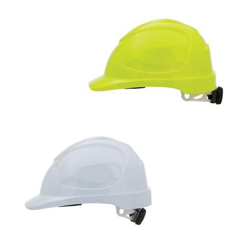 Pro Choice Hard Hat (V9) - Unvented, 6 Point Ratchet Harness Type 2 Polycarbonate - HH92R