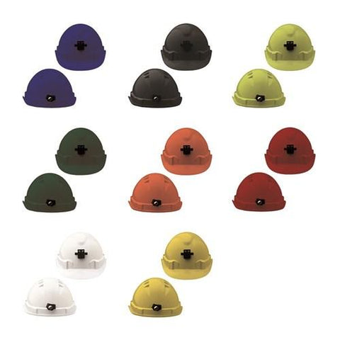 Pro Choice Hard Hat (V6) - Vented, 6 Point Push-lock Harness C/w Lamp Bracket X 20 - HHV6LB