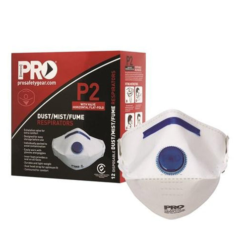 Pro Choice Horizontal Flat Fold Respirator P2, With Valve - PC2122