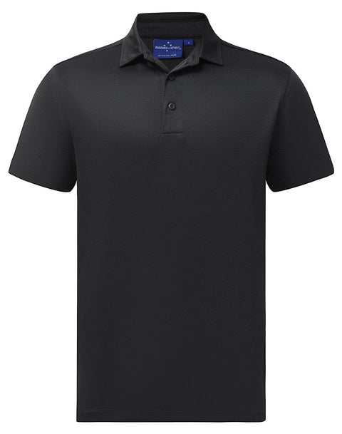 Sustainable Jacquard Knit Polo Shirt PS95