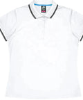 Aussie Pacific Portsea Lady Polo Shirt 2321  Aussie Pacific WHITE/SLATE 6 