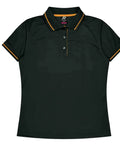 Aussie Pacific Cottesloe Lady Polo Shirt 2319  Aussie Pacific BLACK/GOLD 6 