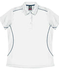 Aussie Pacific Kuranda Lady Polo Shirt 2323  Aussie Pacific WHITE/NAVY 6 