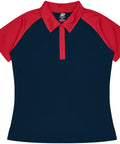 Aussie Pacific Manly Lady Polos 2318  Aussie Pacific NAVY/RED 6 