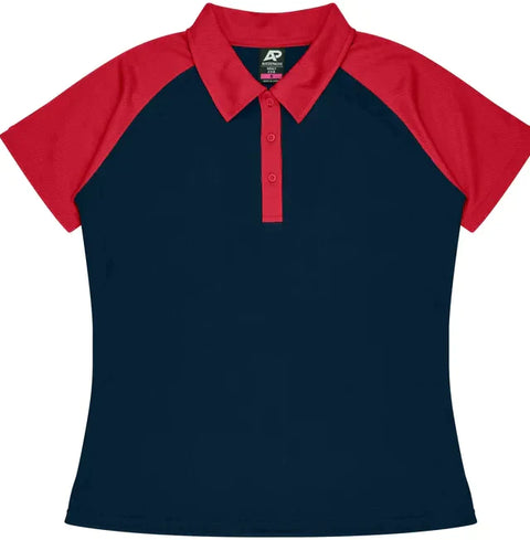 Aussie Pacific Manly Lady Polos 2318  Aussie Pacific NAVY/RED 6 