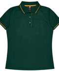 Aussie Pacific Cottesloe Lady Polo Shirt 2319  Aussie Pacific BOTTLE/GOLD 6 