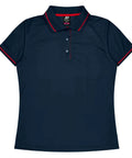 Aussie Pacific Cottesloe Lady Polo Shirt 2319  Aussie Pacific NAVY/RED 6 