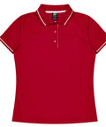 Aussie Pacific Cottesloe Lady Polo Shirt 2319  Aussie Pacific RED/WHITE 6 