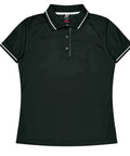 Aussie Pacific Cottesloe Lady Polo Shirt 2319  Aussie Pacific BLACK/WHITE 6 