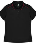 Aussie Pacific Currumbin Lady Polo Shirt 2320  Aussie Pacific BLACK/RED 6 