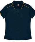 Aussie Pacific Currumbin Lady Polo Shirt 2320  Aussie Pacific NAVY/GOLD 6 