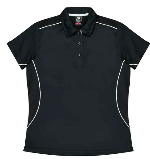 Aussie Pacific Kuranda Lady Polo Shirt 2323  Aussie Pacific BLACK/WHITE 6 