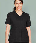 Biz Care Women's Beauty Therapist Tunic Scrub Top CST240LS - Flash Uniforms 