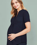 Biz Care Women's Maternity Scrub Top CST243LS - Flash Uniforms 