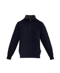 SYZMIK Men's 1/4 zip brushed fleece ZT366 Work Wear Syzmik Navy/Charcoal 7XL 