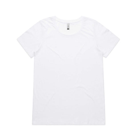 As Colour Casual Wear WHITE / XSM As Colour Women's shallow scoop tee 4011