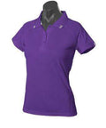 Aussie Pacific Flinders Women's Polo Shirt 2308 Casual Wear Aussie Pacific Purple/White 6 