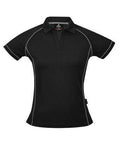 Aussie Pacific Ladies Endeavour Polo Shirt 2310 Casual Wear Aussie Pacific Black/Silver 6 