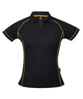 Aussie Pacific Ladies Endeavour Polo Shirt 2310 Casual Wear Aussie Pacific Black/Gold 6 