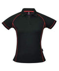 Aussie Pacific Ladies Endeavour Polo Shirt 2310 Casual Wear Aussie Pacific Black/Red 6 