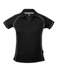 Aussie Pacific Ladies Endeavour Polo Shirt 2310 Casual Wear Aussie Pacific Black/White 6 
